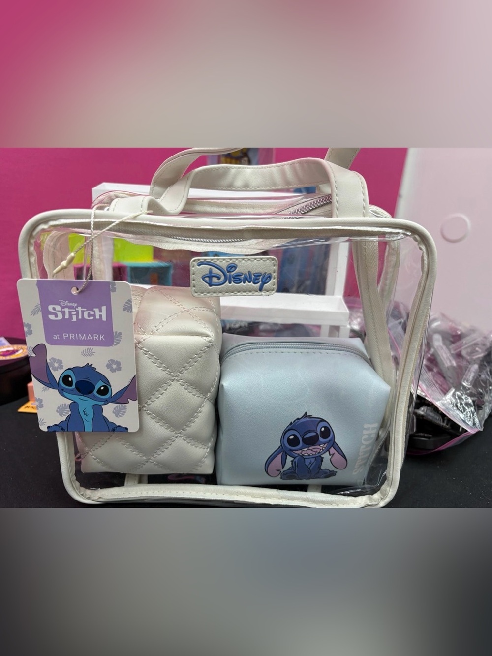 Primark Disney 4-Piece Stitch Makeup Bag Set
